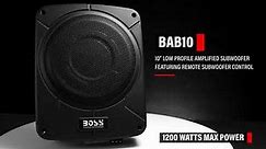 BOSS Audio Systems BAB10 10" 1200W Amplified Subwoofer System with Enclosure. (Sold Single)
