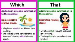 WHICH vs THAT 🤔| What's the difference? | Learn with examples