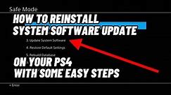 How To Reinstall System Software On PS4 With USB Some Easy Steps