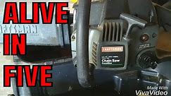 Craftsman 42 cc 18 inch chainsaw fuel line repair in under 5 mins