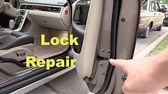 Door lock repair on Volvo XC70. Replacing electrical motor.
