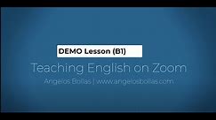 DEMO lesson: Teaching English online using Zoom