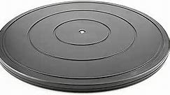 16 Inch Lazy Susan Turntable - Heavy Duty Rotating Swivel Steel Ball Bearings - Flat Base Stand for TV/Computer/Monitor/Arts/Crafts/Bonsai/Statue/Cabinet Organizer (Plastic&Black)
