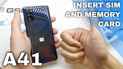 Samsung Galaxy A41: How to insert the SIM card?