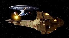 Star Trek: The Next Generation - Season 4 Episode 12 "The Wounded" - Galor class vs Galaxy Class