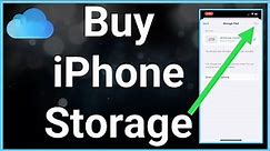 How To Buy More iPhone Storage
