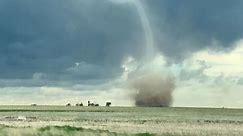 Tall Tornado Forming in Wiley, Colorado