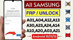 Samsung A01,A04,A12,A13,A30,A23,A03,A21,A14,A10,A24 | Frp Bypass Without PC | Android 10/11/12