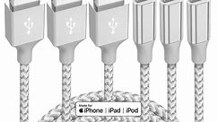 Bkayp 3 Pack 10ft iPhone Charger Cables Lightning to Usb Cable for iPhone iPad iPod 5-Volt Gray