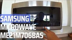 Samsung Microwave ME21M706BAS Over the Range with Glass Touch Bottom Control