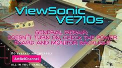 Power button blinks, ViewSonic 710s monitor does not turn on. [Do it yourself]