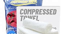 100 Pcs Mini Compressed Towels, Disposable Face Compressed Towel, Compressed Hand Wipe, Camping towel, Portable Compressed Coin Tissue for Travel/Home/Outdoor Activities (Individual packaging)