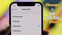 iPhone: How To Change Auto Lock Time Screen Timeout! [30 Seconds To Never]