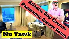 🟡 Atlantic City | Caesars Hotel & Casino Renovated Centurion Tower Panoramic View Corner Room Tour!