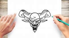 How to Draw a Demon Head Step by Step