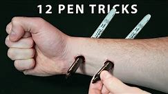 12 CRAZY Pen Tricks Anyone Can Do | Revealed