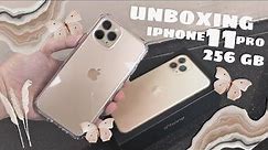 📦unboxing my new iphone 11 pro 256gb rose gold in 2022🌷aesthetic unboxing🪐