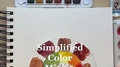 Part 7 of Simplified Color Mixing: Neutrals This is not about making a pretty chart but more about learning what happens when you mix two complementary colors together, yellow purple, red green, blue orange. Match the color with it’s opposite on the color wheel anf mix together. Try painting a lemon with a strong form shadow and you will instantly put this knowledge to use! (Or an orange, or a red ball, you get the idea) #colormixingtutorial #colormixinghowto #colortheory #appliedcolor #watercol
