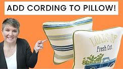 How To Make A Pillow With Cording
