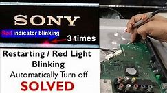 3 time blinking Sony led tv ! 3 time red light flashing ! Sony error code ! #3timeblinking #redflash