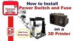 How to install IEC AC Plug Switch Fuse module on a 3D Printer for Fuse Protected Power