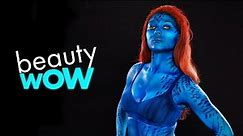 WATCH THIS MODEL SHAPE SHIFT INTO MYSTIQUE | BEAUTY WOW