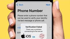 Apple ID: Verification failed there was an error connecting to the apple id server iPhone iOS 2024