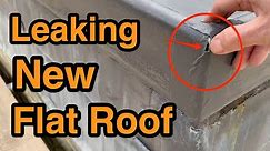 Leaking new warm flat roof problems