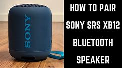 How to Pair Sony SRS XB12 Bluetooth Speaker