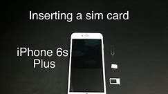 How to put sim card in iPhone 6s Plus