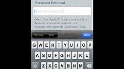 How to "RETRIEVE or RESET" your password from apple id