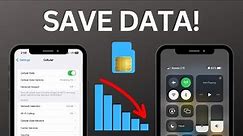 How to Save Cellular Data / Reduce Mobile Data Usage on iPhone!