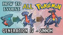 How To Evolve All Pokémon - Generation 4 Sinnoh