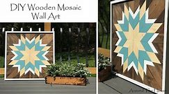 DIY Wood Mosaic Wall Art