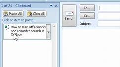 How to turn on the clipboard in Outlook