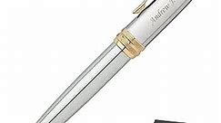 Engraved Cross Bailey Medalist Ballpoint Pen Finished in Chrome with Gold Trim. Personalized Executive Gift for Business Milestone or Graduation.