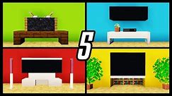 Minecraft: 5 TV Designs to Improve Your House! (Easy Build Hacks)