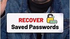 How to recover saved password 🔑#viral