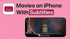 How To Watch Movies With Subtitles On iPhone or iPad