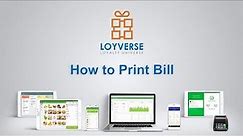 How to Print Bill - Loyverse POS