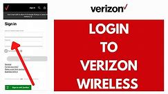 Verizon Wireless Login | Verizon.com | Verizon Login Sign In