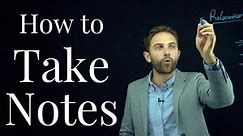 Lecture #11: Taking Notes Effectively - which words should you write down?