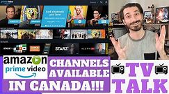 Amazon Prime Video Channels Now Available In Canada!