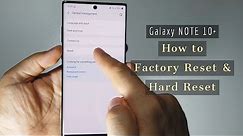 How to Hard Reset & Factory reset Galaxy Note 10 and Note 10 Plus | 2 ways