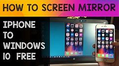 How to screen mirror iPhone to Windows 10 for free