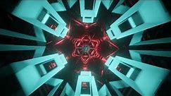 Abstract Background Video 4k Red Teal Metallic Wireframe VJ LOOP NEON Sci-Fi Calm Wallpaper