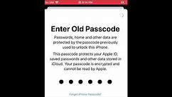 how to fix enter old passcode on iphone