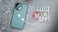 How to Close All Open Apps on iPhone (tutorial)