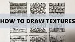 HOW To Draw TEXTURES | Pen And Ink Tutorial