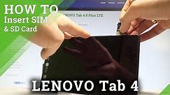 How to Insert SIM and SD in LENOVO Tab 4 - Install SIM & SD Card |HardReset.Info
